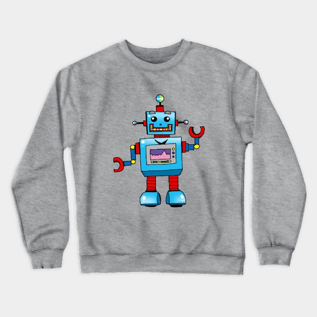 fun robot toy Crewneck Sweatshirt by cartoonygifts